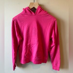 Frankie's Bikinis Bright Pink Hoodie with Logo Tag Size Small